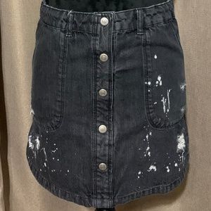 ZARA BLACK DISTRESSED SKIRT